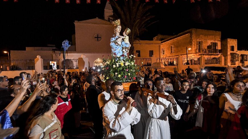 The Madonna of Trapani procession started after Tunisia's Muslim ruler Ahmed Bey -- whose mother was a Sardinian Christian -- gave a piece of land for building a church in 1848