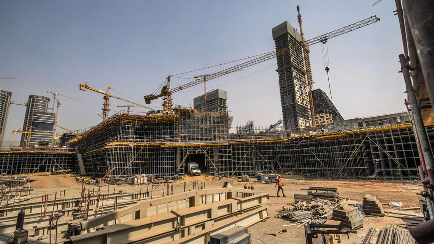 A view of construction work ongoing at the business and finance district of the New Administrative Capital megaproject, some 45 kilometers east of Cairo, Egypt, Aug. 3, 2021.