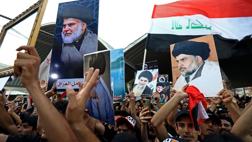 Supporters of Iraqi cleric Muqtada al-Sadr.