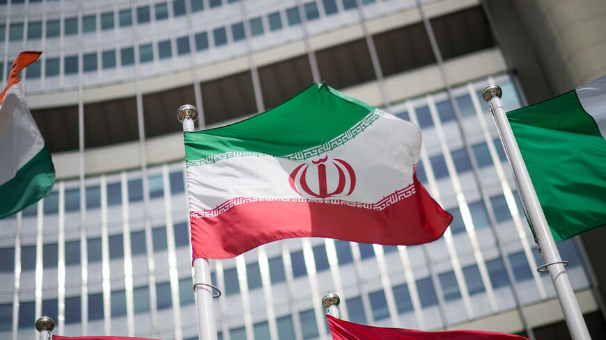 The flag of Iran is seen in front of the building of the International Atomic Energy Agency (IAEA) Headquarters ahead of a press conference by Rafael Grossi, Director General of the IAEA, about the agency's monitoring of Iran's nuclear energy program on May 24, 2021 in Vienna, Austria. The IAEA has been in talks with Iran over extending the agency's monitoring program. Meanwhile Iranian and international representatives have been in talks in recent weeks in Vienna over reviving the JCPOA Iran nuclear deal. 