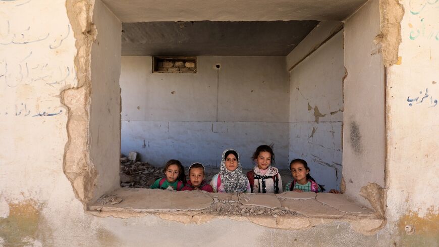 Tadif's makeshift school is one of many desperate attempts to provide education in Syria's embattled northwest, where 44 percent of school-aged children do not have access to education, according to the United Nations