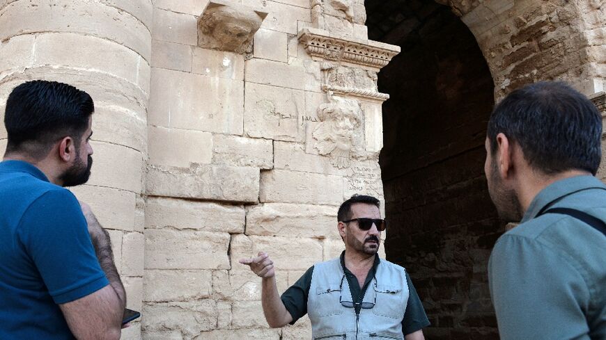 Five years after the defeat of IS, the first group of tourists visits the Hatra archaeological site in north Iraq
