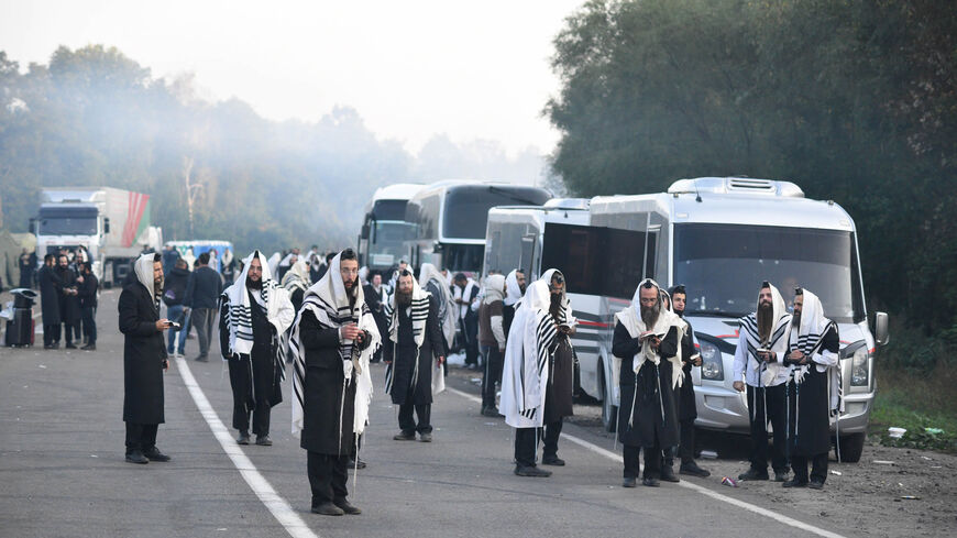 Jewish pilgrims are stuck between Belarusian and Ukrainian border crossings after Kyiv refused their entry citing coronavirus concerns, Sept. 16, 2020.