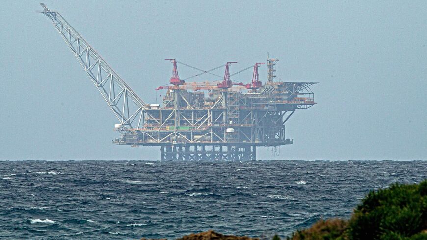 The platform of the Leviathan natural gas field in the Mediterranean Sea