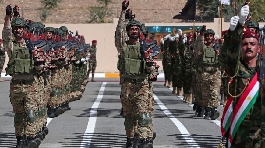 Iraqi-Kurdish peshmerga officers.