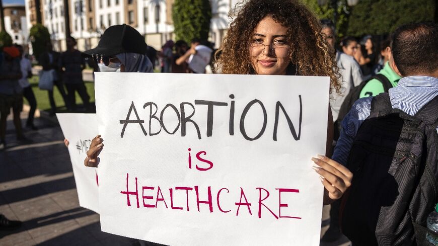 Moroccan activists demonstrate in the capital Rabat after a teenage girl died as a result of an unsafe secret abortion
