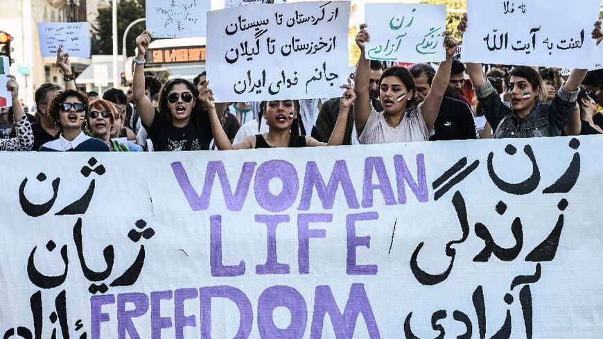 Rallies have been held around the world in solidarity with Iran's women