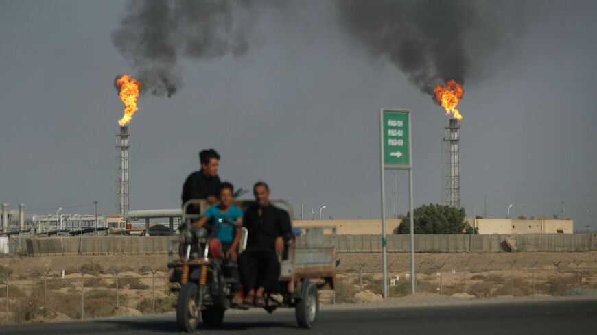 Halfaya oil field in the al-Kahla district in the city of Amara south of Baghdad on July 26, 2022.
