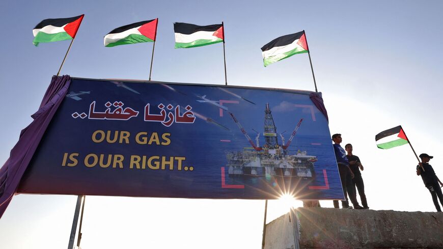 Palestinians rally for gas field access
