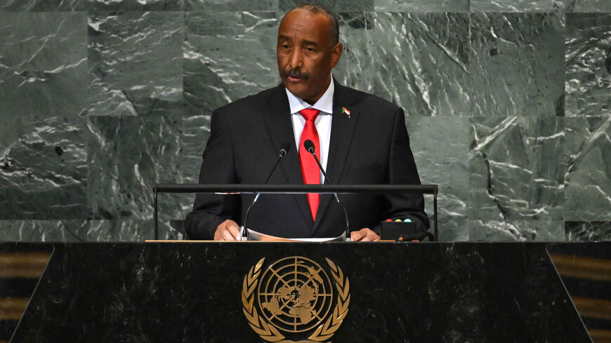 Abdel Fattah al-Burhan, president of the Transitional Sovereign Council of Sudan, addresses the 77th session of the United Nations General Assembly at the UN headquarters, New York, Sept. 22, 2022.