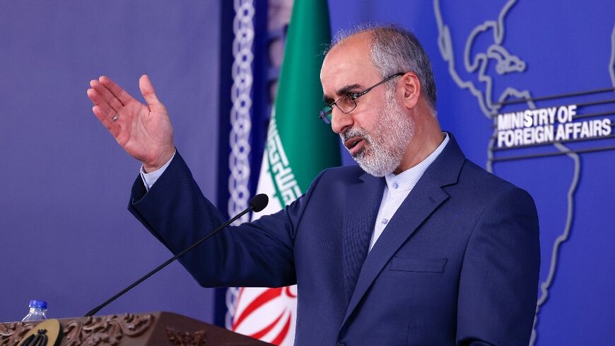 Iran's foreign ministry spokesman Nasser Kanani at a news conference in the capital Tehran 