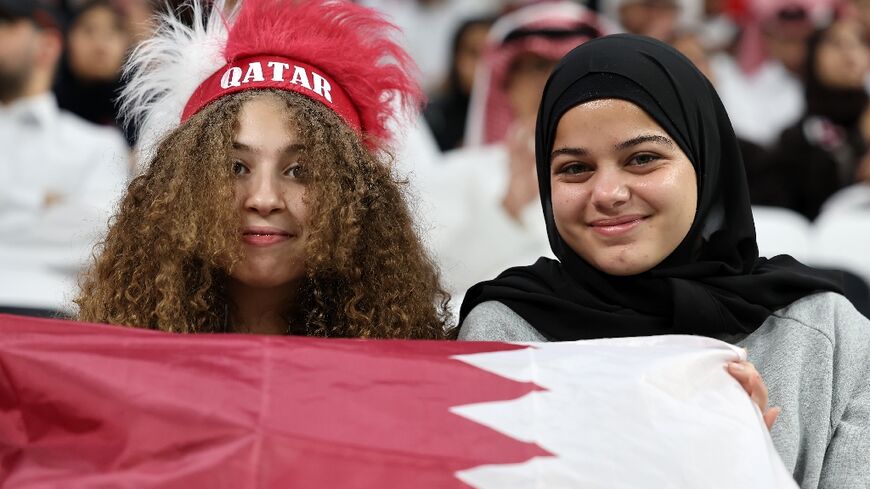 Qatar supporters at the Al-Bayt Stadium for the opening matchg of the World Cup against Ecuador