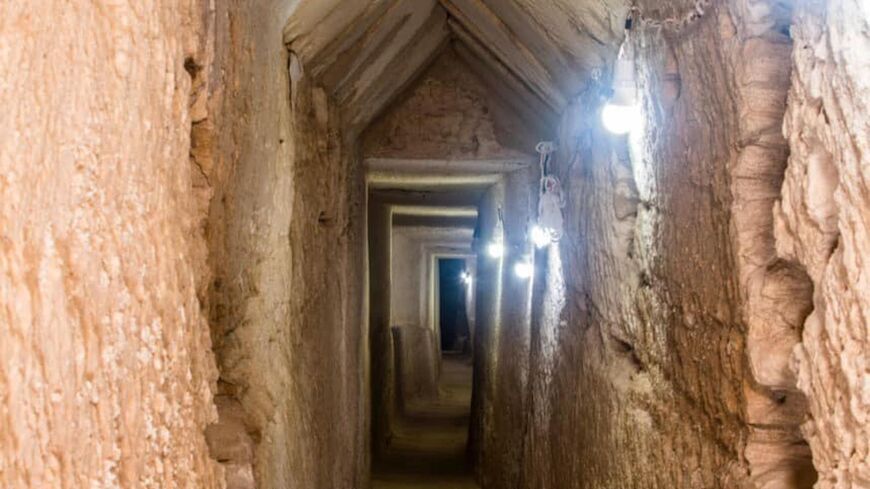 The underground tunnel is found beneath Taposiris Magna, west of the coastal city of Alexandria. 