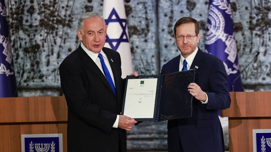 Benjamin Netanyahu received a 28-day mandate to form a government from President Isaac Herzog