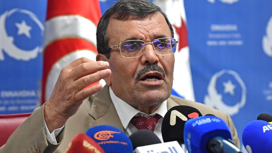 Tunisian former prime minister Ali Larayedh, who has been placed under arrest, is deputy leader of the Islamist-inspired Ennahdha party, the main target of a July 2021 power grab by President Kais Saied