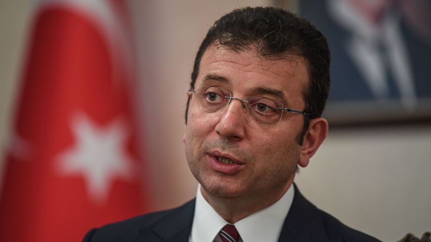 Mayor of Istanbul metropolitan municipality Ekrem Imamoglu speaks during an interview to AFP on April 2, 2020 in Istanbul, amid the spread of the epidemic COVID-19 coronavirus. - Istanbul's opposition mayor Ekrem Imamoglu on Thursday called for more robust action and a lockdown after Turkey's largest city reported the highest number of cases in the country. Without a strict lockdown, Imamoglu warned, even if 15 percent of the residents in Istanbul would move around rather than stay home, that would represen