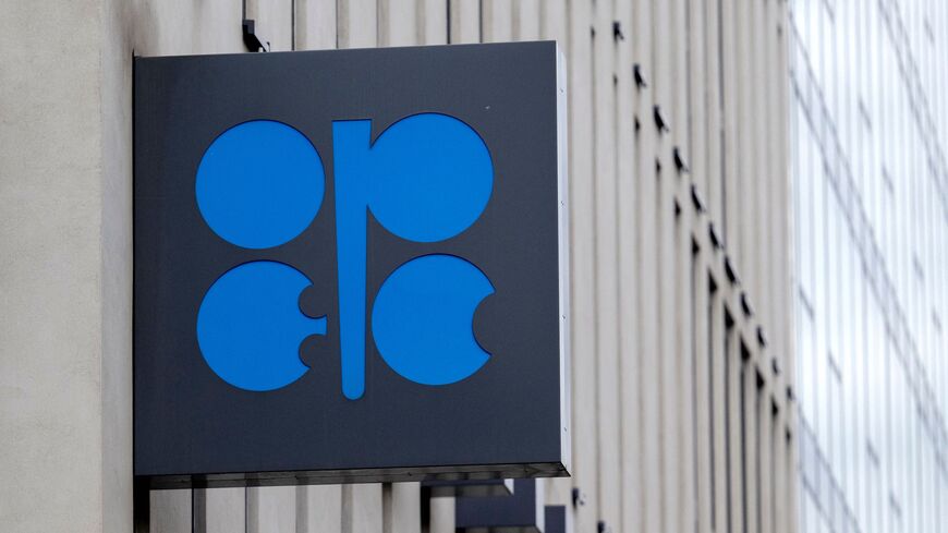 The logo of the OPEC is pictured at the OPEC headquarters on Oct. 4, 2022, in Vienna, Austria. 