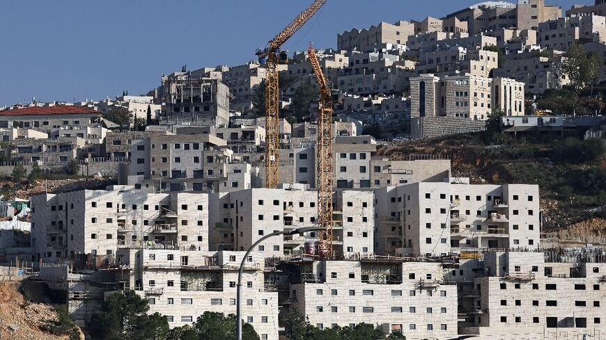 Construction work at Ramat Shlomo, a Jewish settlement in the Israeli-annexed eastern sector of Jerusalem