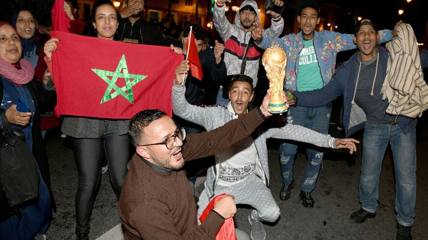 Moroccans in Rabat cheered and sang after their team beat Spain at the World Cup