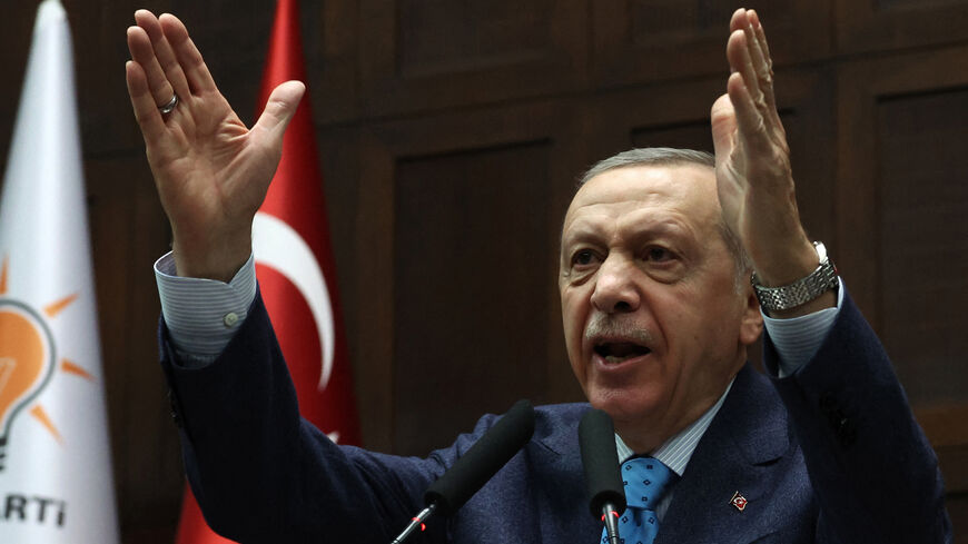 Turkish President and leader of the Justice and Development Party (AKP) Recep Tayyip Erdogan.