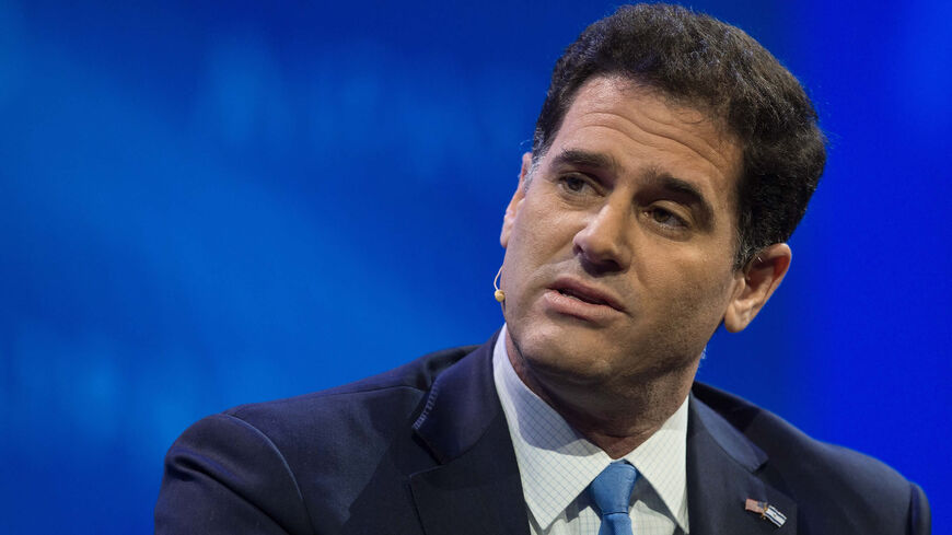 Israeli Ambassador to the US Ron Dermer speaks at the American Israel Public Affairs Committee policy conference, Washington, March 4, 2018.