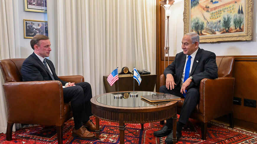 Israeli Prime Minister Benjamin Netanyahu meets with US national security adviser Jake Sullivan, Jerusalem, Jan. 19, 2023.