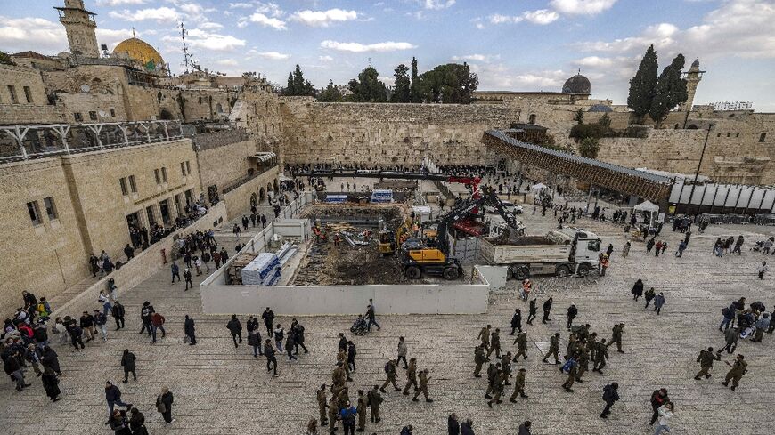 Construction works conducted by the Western Wall Heritage Foundation to build an underground floor at the Plaza of the Western Wall: it has sparked concerns from some heritage specialists