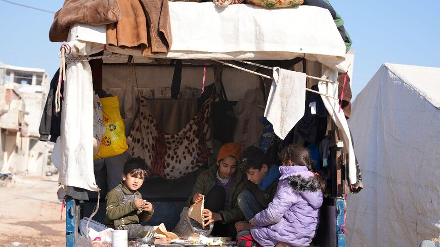 A Syrian family has sheltered inside a small truck since the deadly February 6 earthquake hit Turkey and Syria