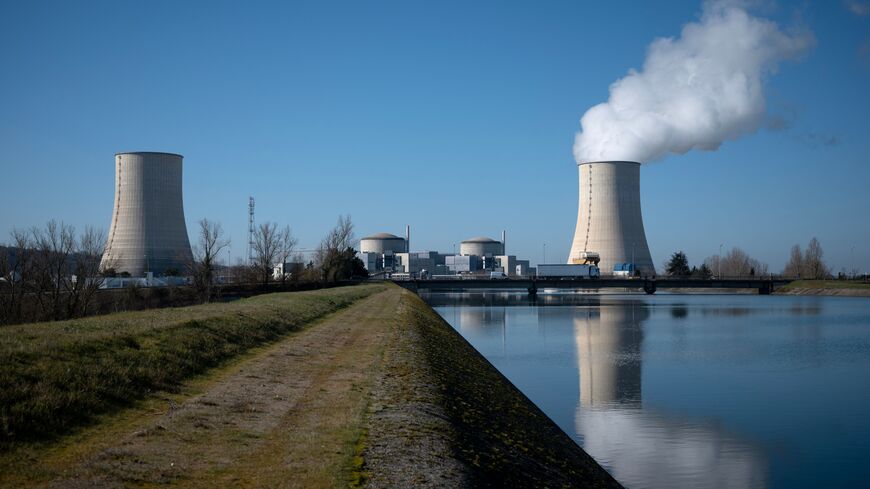 This photograph taken on February 9, 2023 shows the nuclear power plant of Golfech in the southwestern of France. (Photo by MATTHIEU RONDEL/AFP via Getty Images)