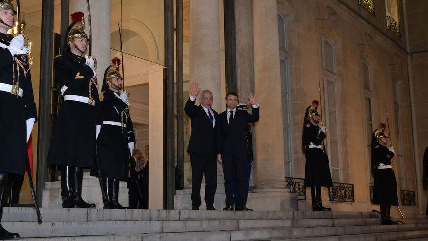 Israeli PM Netanyahu and Macron
