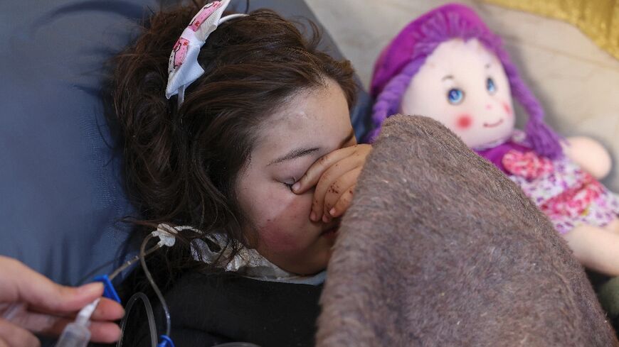 The Syrian girl Sham, 9, who was rescued after 40 hours under the rubble of the deadly earthquake