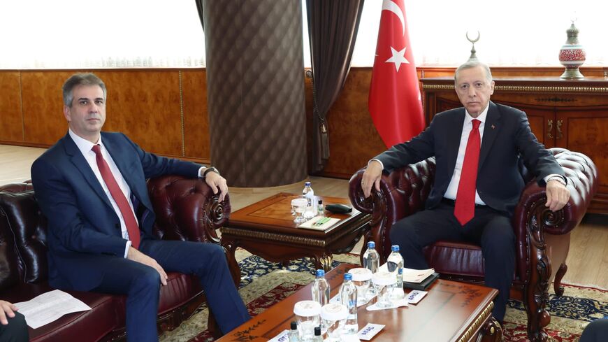 Israeli Foreign Minister Eli Cohen meets with Turkish President Recep Tayyip Erdogan