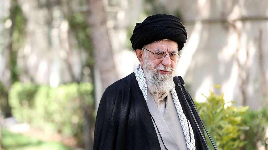 Iran's supreme leader Ayatollah Ali Khamenei, seen in this handout image dated March 6, 2023, has called for the perpetrators of a spate of schoolgirl poisonings to be tracked down 'without mercy'