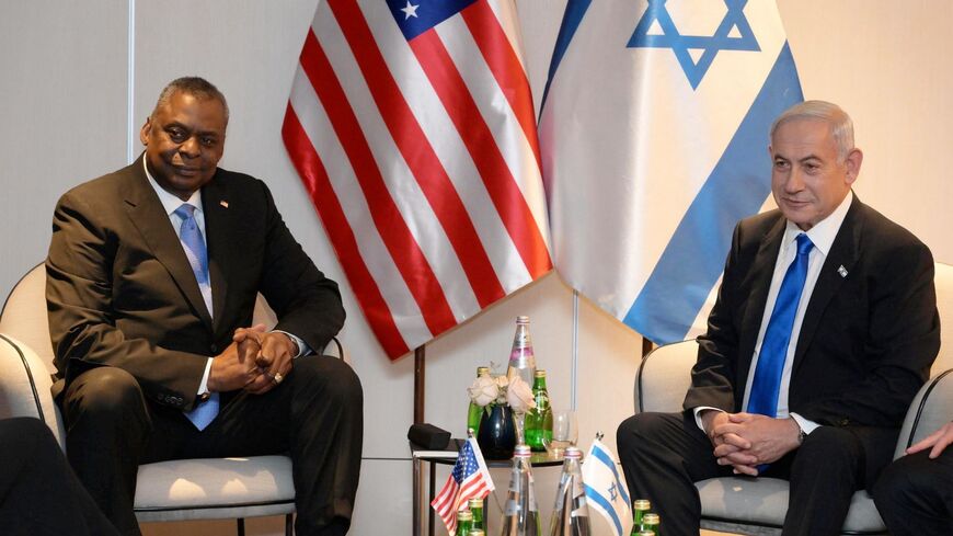 US Secretary of Defense Lloyd Austin meets Israeli Prime Minister Benjamin Netanyahu on March 9, 2023.