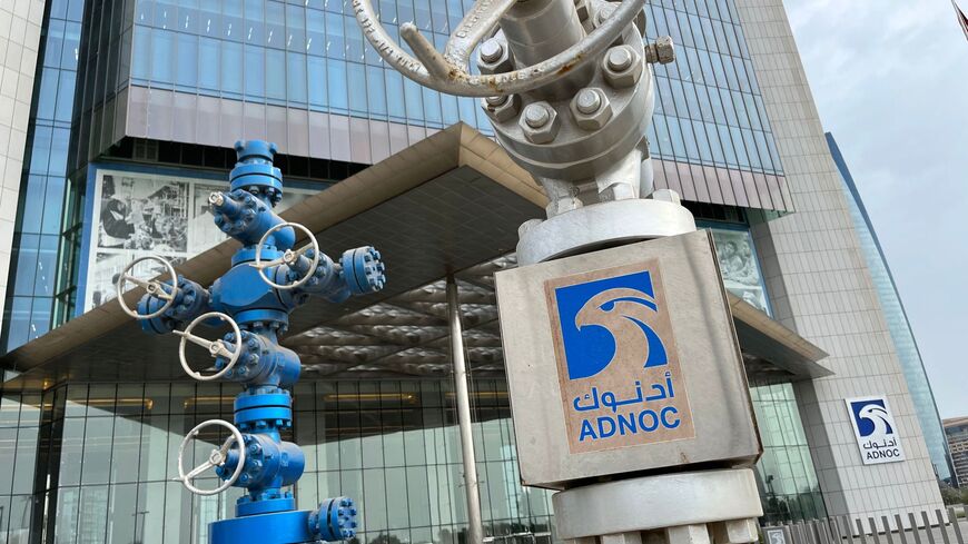 A picture shows the headquarters of UAE's state oil company ADNOC in Dubai on July 27, 2022.