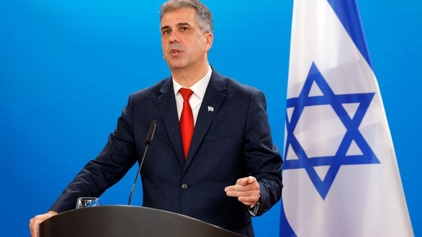 Israeli Foreign Minister Eli Cohen addresses a joint press conference after talks with his German counterpart at the Foreign Office in Berlin, Germany on February 28, 2023. (Photo by Odd ANDERSEN / AFP) (Photo by ODD ANDERSEN/AFP via Getty Images)