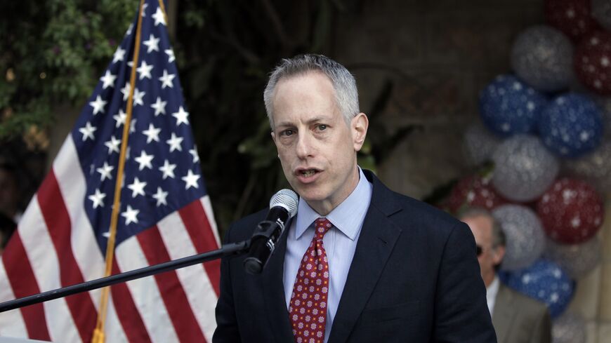 US Consul General of Jerusalem Michael Ratney speaks at the American consulate in Jerusalem on June 4, 2015 during a reception ahead of the 4th of July American Independence day celebrations. AFP PHOTO/AHMAD GHARABLI (Photo credit should read AHMAD GHARABLI/AFP via Getty Images)