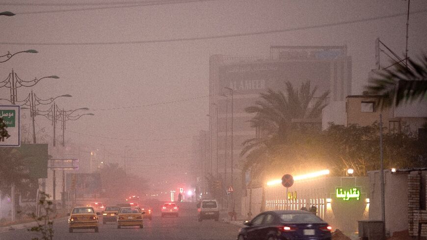 Iraq's first sandstorm of the year envelops Baghdad. In 2022, Iraq experienced more than a dozen, an unprecedented number that was attributed to desertification