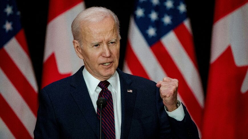 US President Joe Biden, who is holding his second democracy summit, holds a joint press conference with Canada's Prime Minister Justin Trudeau in Ottawa on March 24, 2023 