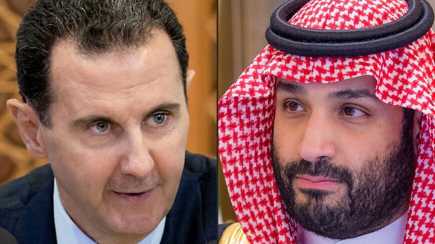 Syria's long-isolated President Bashar al-Assad (L) and Saudi Arabia's de facto ruler, Crown Prince Mohammed bin Salman (R)