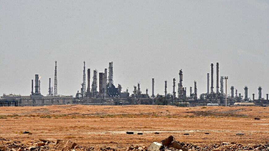An Aramco oil facility near the al-Khurj area just south of the Saudi capital Riyadh, in 2019