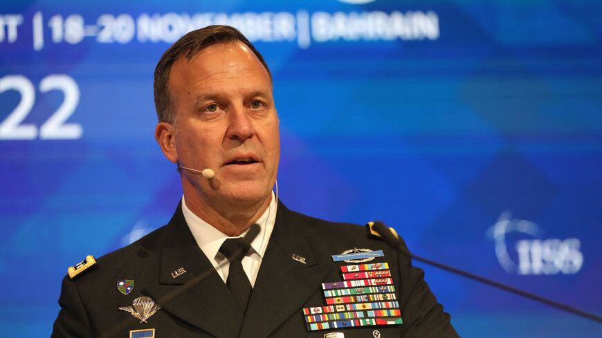  The US Central Command Commander General Michael Kurilla speaks at the 18th IISS Manama Dialogue in Bahrain's capital on November 19, 2022. (Photo by AFP) (Photo by -/AFP via Getty Images)