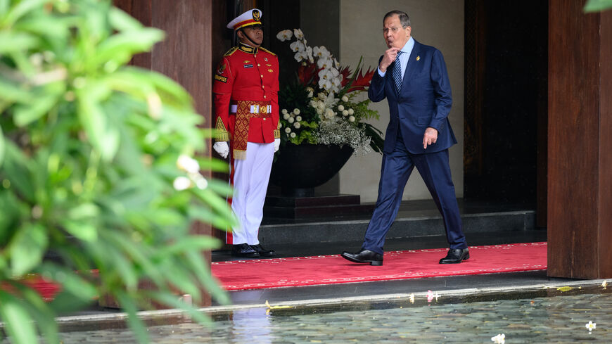 Minister of Foreign Affairs of the Russian Federation Sergey Lavrov arrives at the formal welcome ceremony to mark the beginning of the G20 Summit on November 15, 2022 in Nusa Dua, Indonesia. The G20 meetings are being held in Bali from November 15-16. (Photo by Leon Neal/Getty Images,)