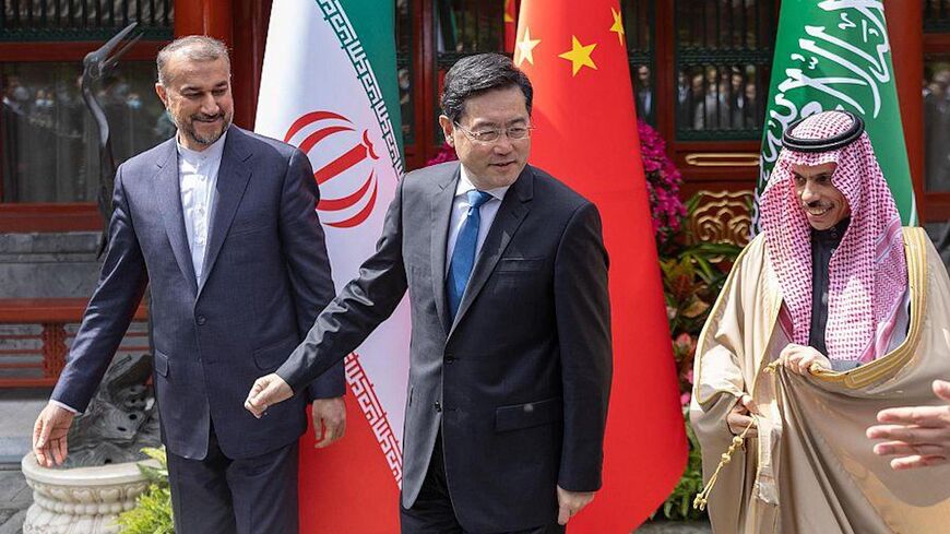 Iranian and Saudi foreign ministers in China