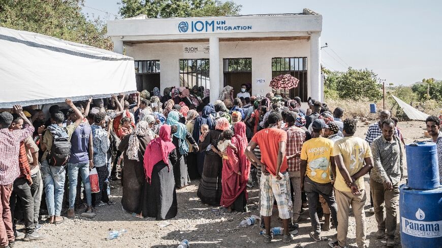 An average of 1,000 people fleeing Sudan are registered every day by the International Organization for Migration at the Ethiopian border town of Metema