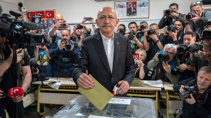 Kilicdaroglu's six-party alliance scored under 45 percent and must gain a lot of ground