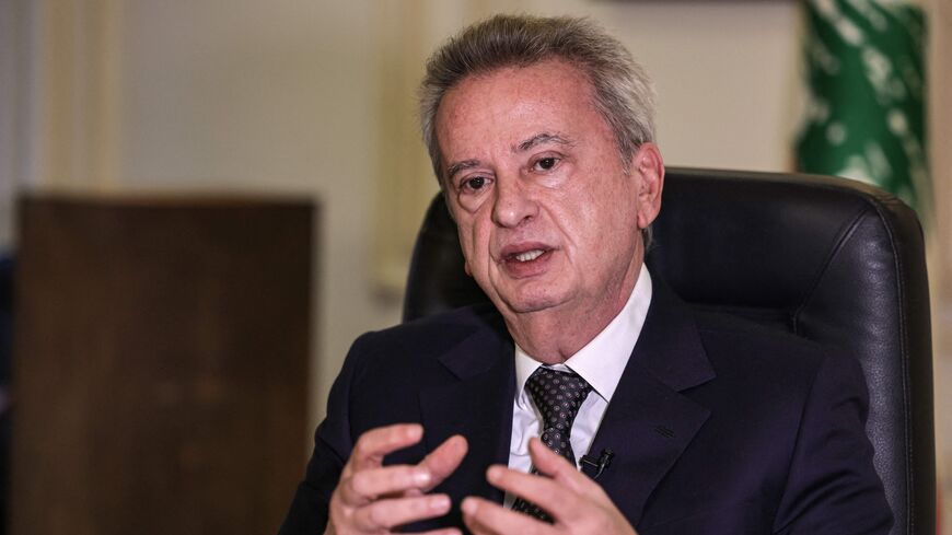 Lebanon's Central Bank Governor Riad Salameh gives an interview with AFP at his office in the capital Beirut on December 20, 2021. 