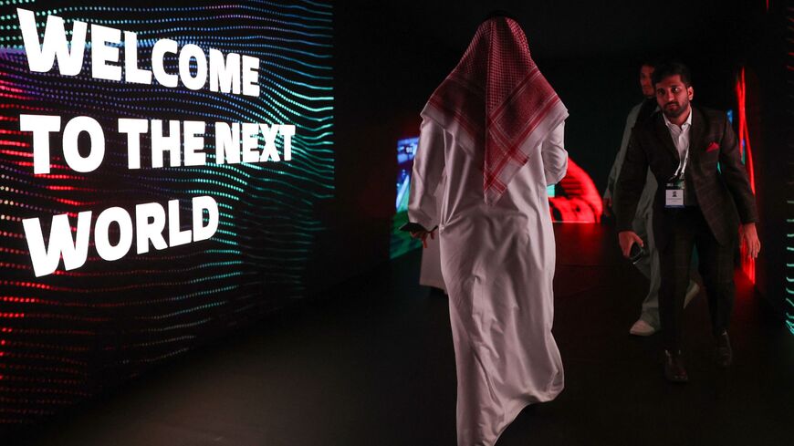 People attend the International E-Sport Gamers forum "Next World" in the Saudi capital, Riyadh, on Sept. 7, 2022. 