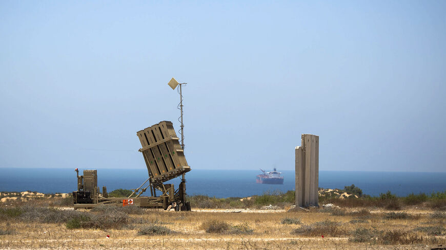 An Iron Dome missile defense system is deployed on July 8, 2014, in Ashkelon, Israel. 