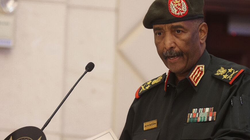 Sudan's army chief Abdel Fattah al-Burhan after the signing of a deal in late 2022 aimed at ending a deep crisis caused by a 2021 military coup